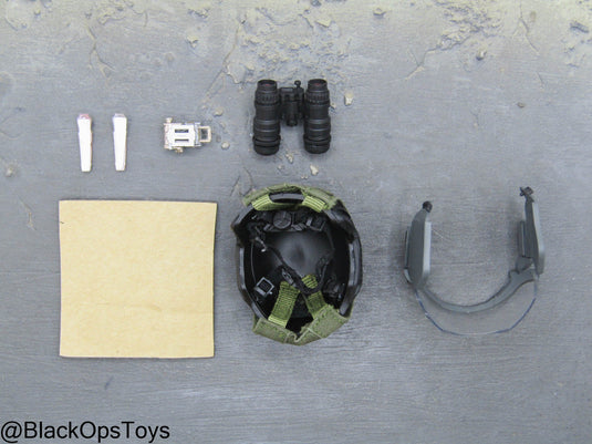 ZERT AMG Juggernaut - OD Green Helmet w/NVG & Face Shield Set