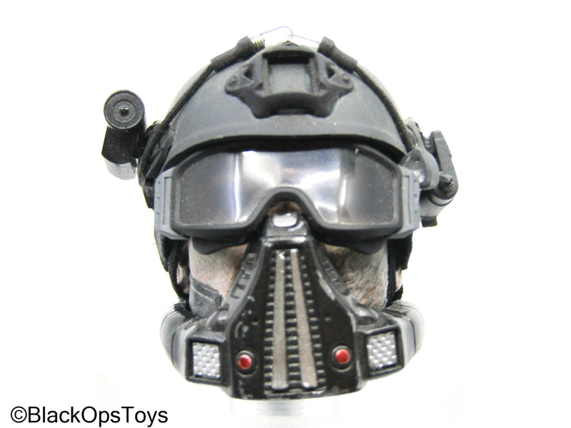 Load image into Gallery viewer, Male Headsculpt w/Black Helmet, Accessoires, &amp; Sci-Fi Mouthpiece
