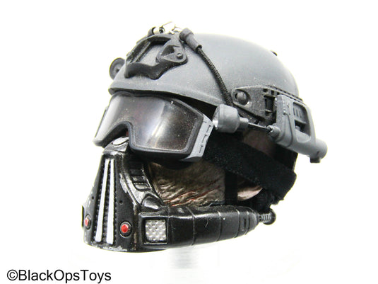 Male Headsculpt w/Black Helmet, Accessoires, & Sci-Fi Mouthpiece