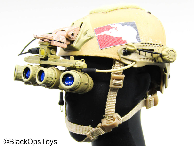 Load image into Gallery viewer, Tan Tactical NVG Helmet (DAM Toys)
