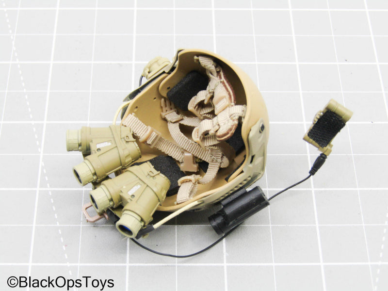 Load image into Gallery viewer, Tan Tactical NVG Helmet (DAM Toys)
