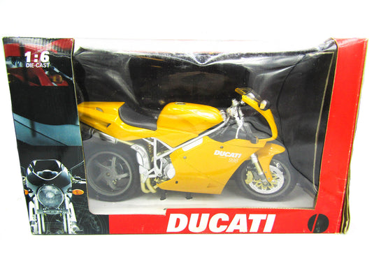 NewRay Ducati 998 Yellow Die Cast Superbike - MINT IN BOX