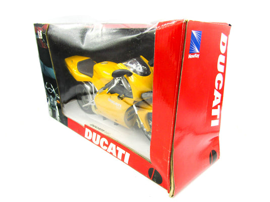NewRay Ducati 998 Yellow Die Cast Superbike - MINT IN BOX