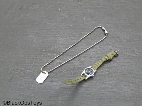 Vietnam US Army LRRP - Dog Tags w/Watch