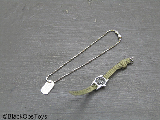 Vietnam US Army LRRP - Dog Tags w/Watch