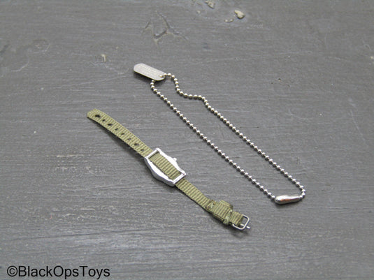 Vietnam US Army LRRP - Dog Tags w/Watch