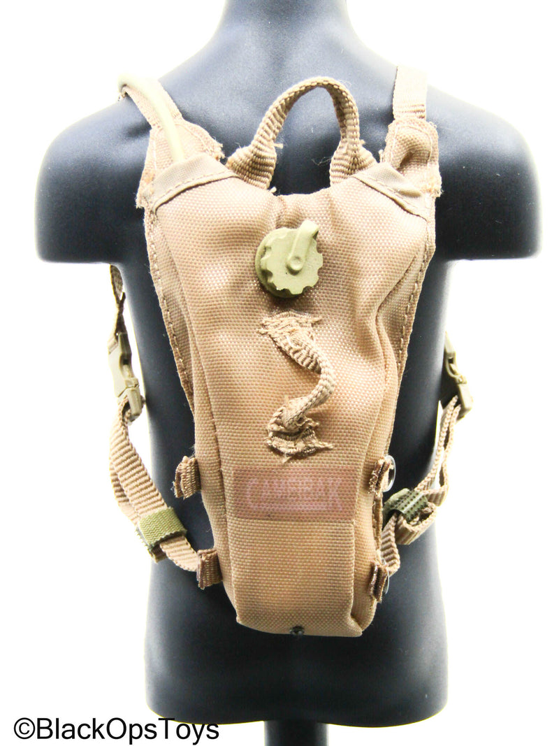 Load image into Gallery viewer, Tan Hydration Pack w/Drinking Tube
