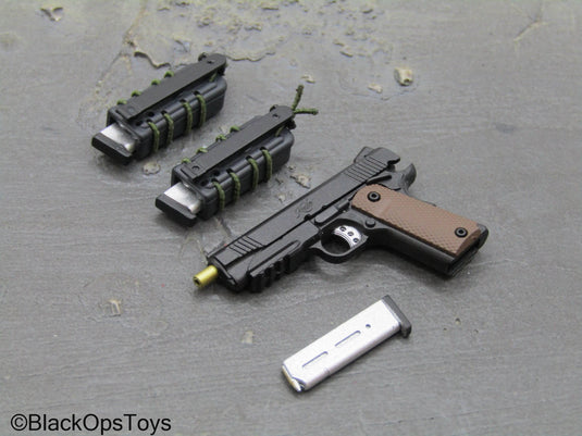 PMC - Spring Loaded 1911 Pistol w/MOLLE Fast Magazine Holsters