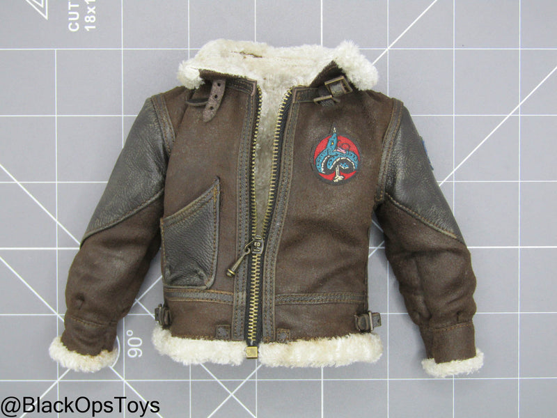 Load image into Gallery viewer, Spade 8 Archibald - Brown Leather Like Jacket w/Fur Lining
