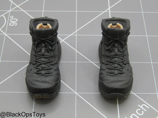 Spade 8 Archibald - Black Combat Boots (Peg Type)