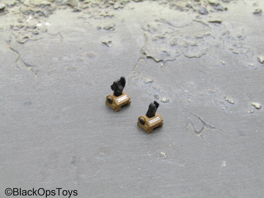 PMC - Tan Flip Up Iron Sights