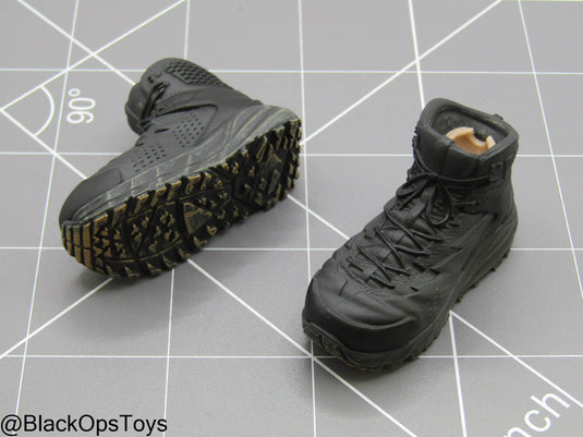 Spade 8 Archibald - Black Combat Boots (Peg Type)