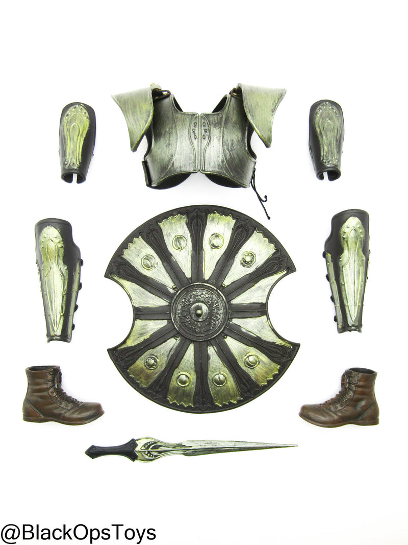 Load image into Gallery viewer, Greek Warrior Troy - Metal Armor Set w/Shield &amp; Sword Type 1
