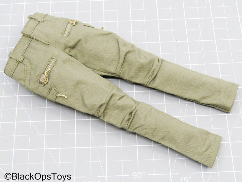 Load image into Gallery viewer, Olive Green Tactical Cargo Pants
