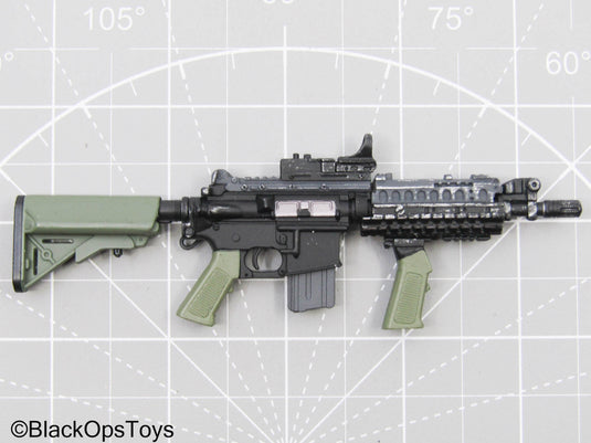 Black M4 Rifle w/OD Green Rifle Stock