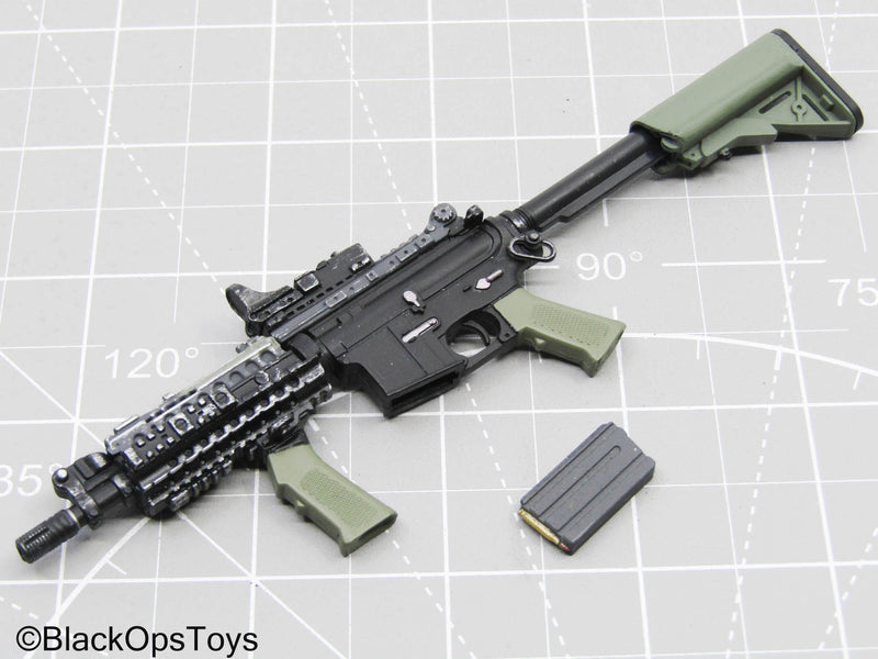 Load image into Gallery viewer, Black M4 Rifle w/OD Green Rifle Stock
