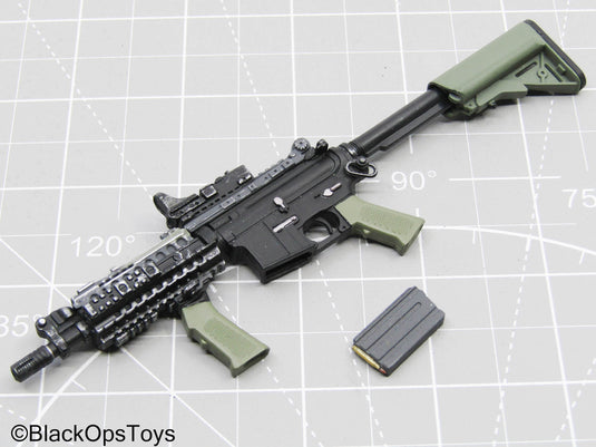 Black M4 Rifle w/OD Green Rifle Stock