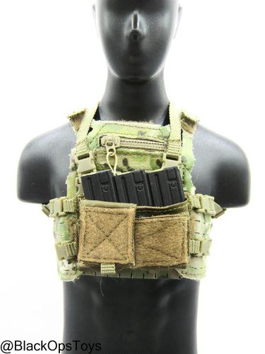 Multicam MOLLE Plate Carrier w/Chest Rig & Magazine Set (x3)