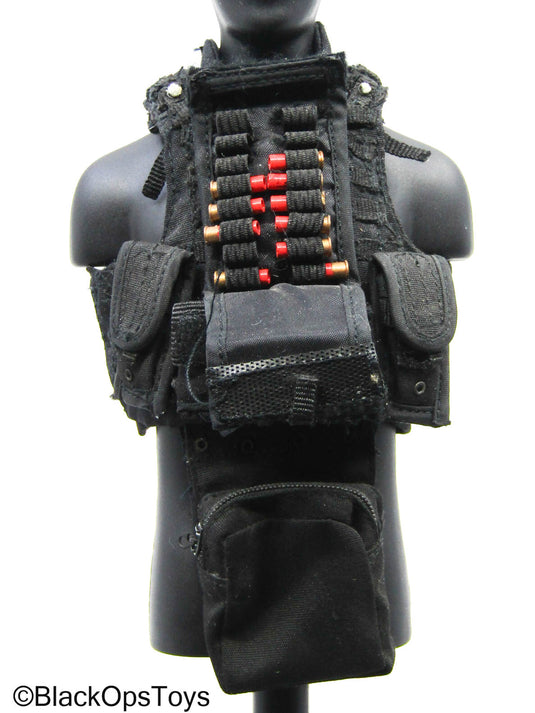 Black MOLLE Breacher Vest w/Shotgun Ammo (Hot Toys)