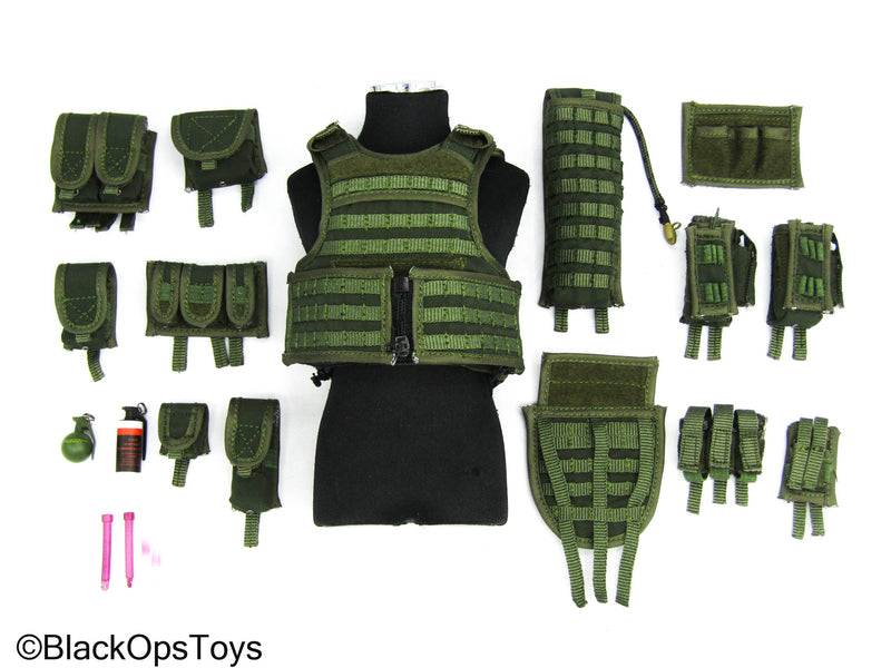 Load image into Gallery viewer, SMU Delta Force Chronology Ver 2006 - Green MOLLE Plate Carrier Vest
