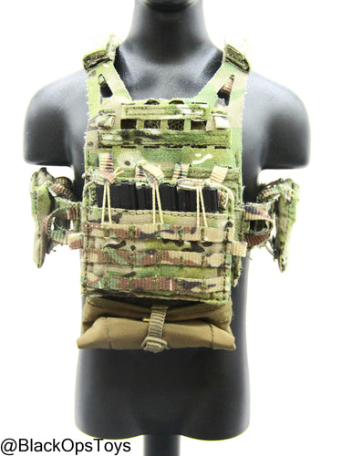 Multicam MOLLE Plate Carrier w/Dump Pouch & Magazine Set (x3)