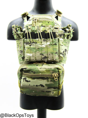 Custom Multicam MOLLE Plate Carrier w/Hydration Pack & Magazine Set (x3)