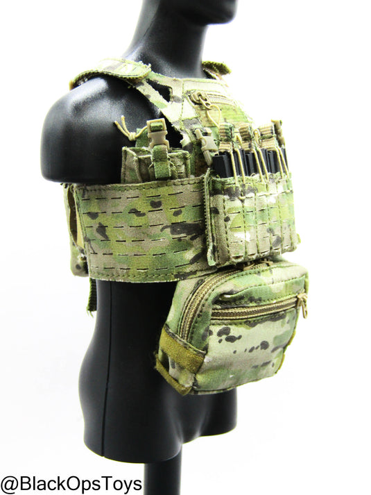 Custom Multicam MOLLE Plate Carrier w/Hydration Pack & Magazine Set (x3)