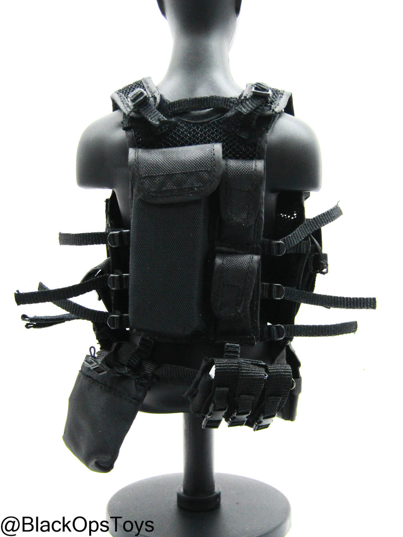 Load image into Gallery viewer, Black Survival Vest w/Pouches
