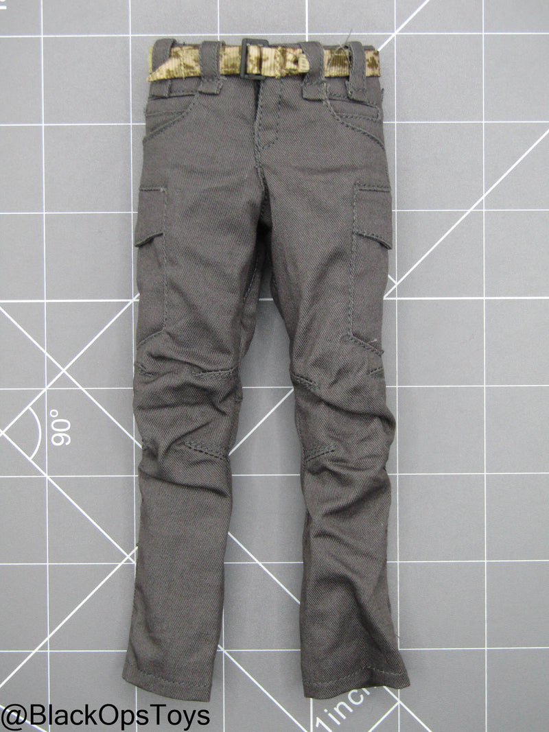 Load image into Gallery viewer, Grey Combat Pants w/Belt
