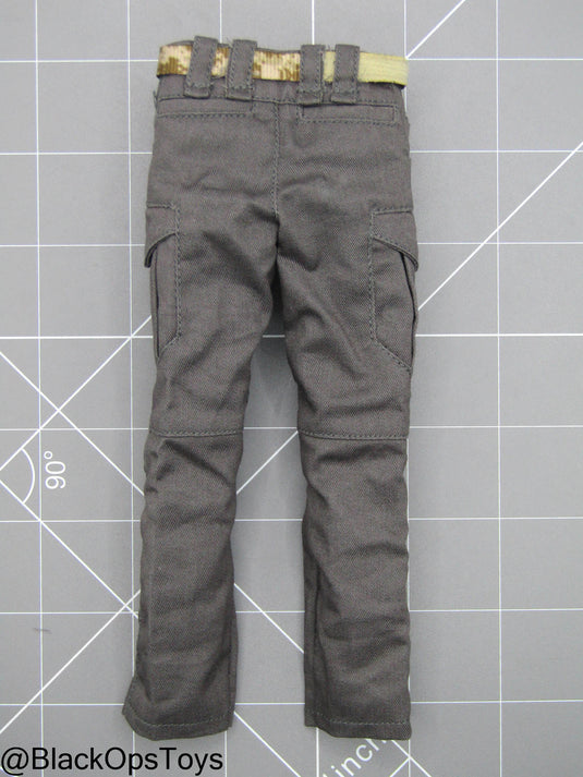 Grey Combat Pants w/Belt