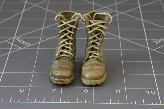 BAM 1/6 Hot Toys Altima Tan Boots (Weathered) (Foot Type)