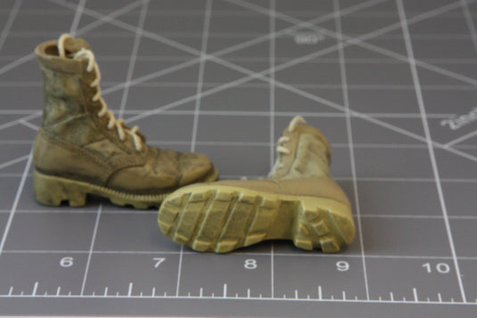 BAM 1/6 Hot Toys Altima Tan Boots (Weathered) (Foot Type)