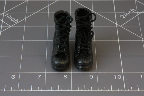 BAM 1/6 Hot Toys Black Hiking Boots (Foot Type)