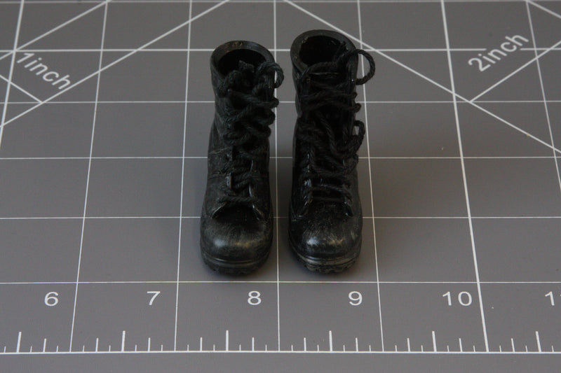 Load image into Gallery viewer, BAM 1/6 Hot Toys Black Hiking Boots (Foot Type)
