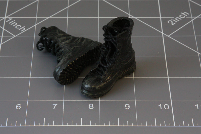 Load image into Gallery viewer, BAM 1/6 Hot Toys Black Hiking Boots (Foot Type)
