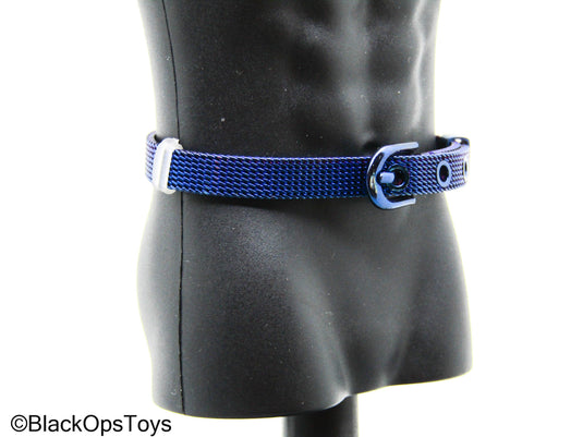 Blue Metallic Belt