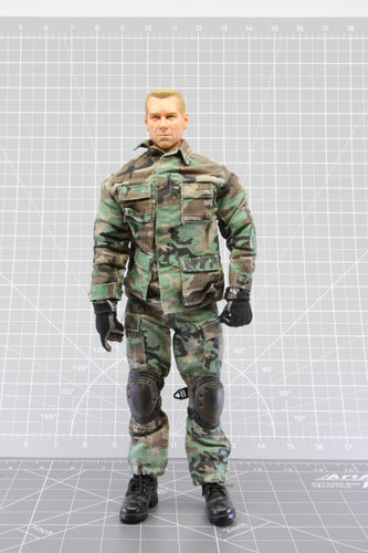 BAM Body 1/6 Used Woodland Camo Base Figure