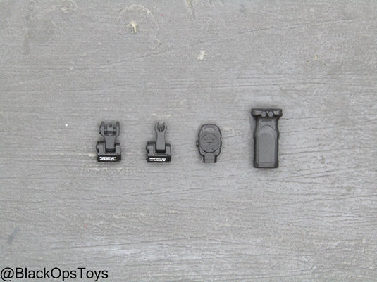Compact Weapon Series 2 - Black Iron Sight, Foregrip, & Tac Light Set