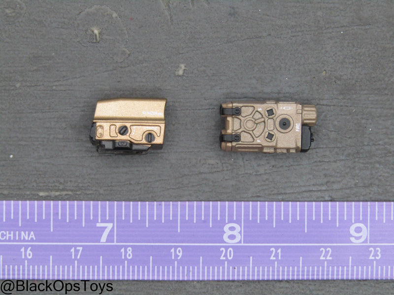 Load image into Gallery viewer, Compact Weapon Series 2 - Coyote Tan Razor HOLO Sight w/Bronze PEQ
