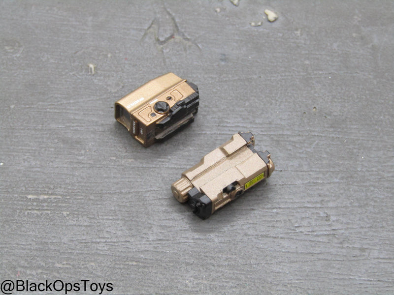 Load image into Gallery viewer, Compact Weapon Series 2 - Coyote Tan Razor HOLO Sight w/Bronze PEQ
