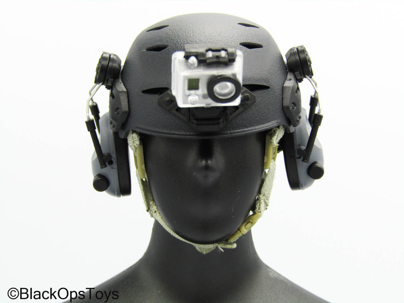 Load image into Gallery viewer, PMC Field RECCE - Black Helmet w/Headphones
