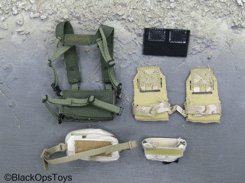 PMC Field RECCE - Green Chest Rig w/3C Desert Pouches – BlackOpsToys
