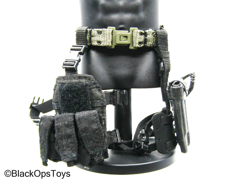 Load image into Gallery viewer, OD Green w/Pistol, Left Handed Drop Leg Holster &amp; Mag Pouch

