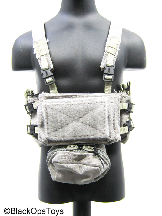 Grey Tactical Chest Rig w/Pouch