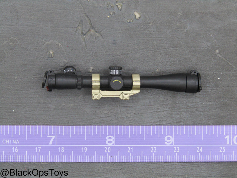 Load image into Gallery viewer, Black &amp; Gold Rifle Scope w/Lens Covers
