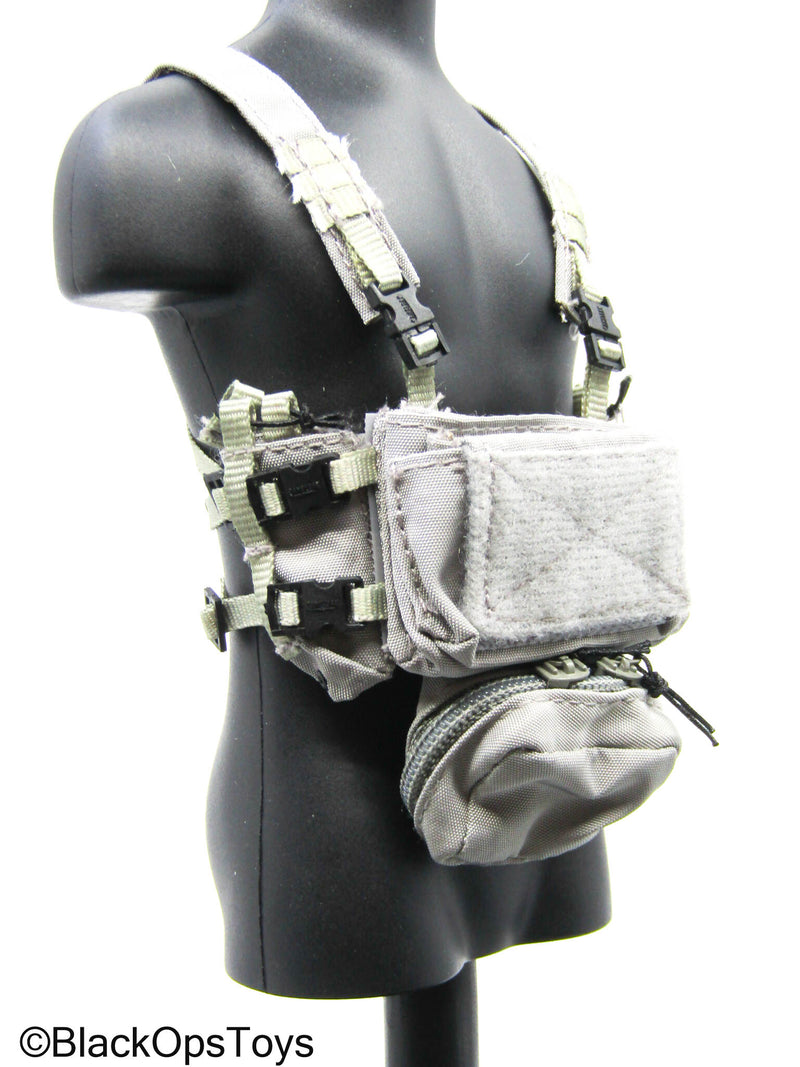 Load image into Gallery viewer, Grey Tactical Chest Rig w/Pouch
