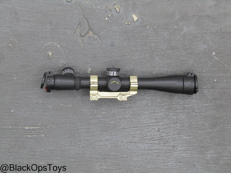 Load image into Gallery viewer, Black &amp; Gold Rifle Scope w/Lens Covers
