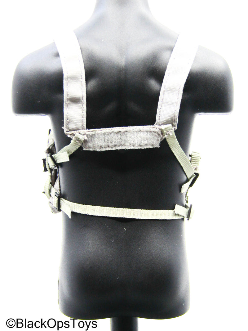 Load image into Gallery viewer, Grey Tactical Chest Rig w/Pouch
