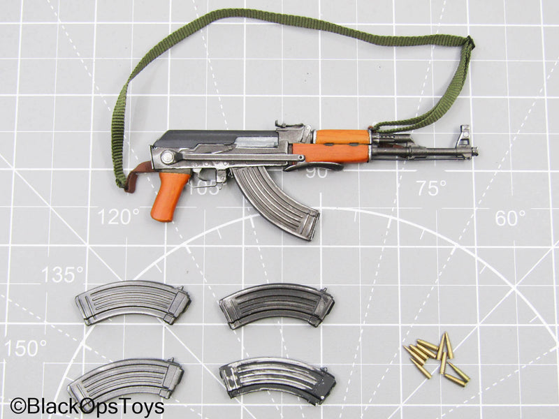Load image into Gallery viewer, Wood Metal PLA 3 AK47 Rifle w/Mag &amp; Ammo Set (Soldier Story)
