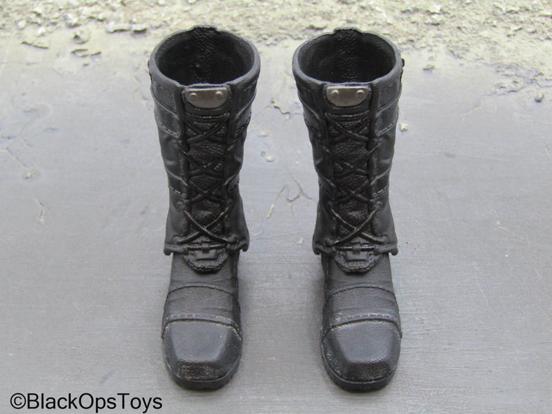 Load image into Gallery viewer, GI Joe - Firefly - Black 2-Part Combat Boots (Peg Type)
